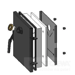 Kompletny zespół drzwiczek z wizjerem 303x313 Prawy