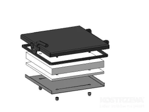 Kompletny zespół drzwiczek zasypowych 303x313 P