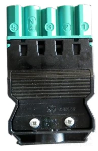 Złącze żeńskie z odciążeniem (turkus)