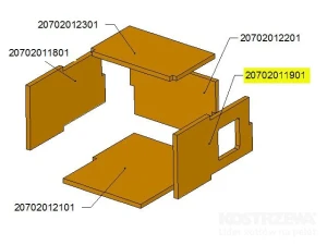 Bok palnika komory ceramicznej TBL24