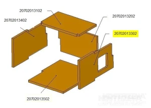 Bok palnika komory ceramicznej TBL32