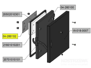  Ekran drzwiczek popielnikowych