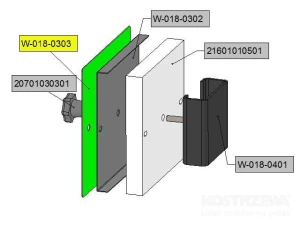  Izolacja zaślepki otworu palnika