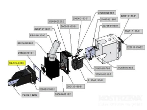  Zespół obudowy rusztu PB 24kW