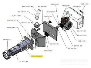 Zespół rury zewnętrznej PB 50kW-v03