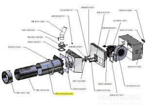 Zespół rury zewnętrznej PB 150kW-v02