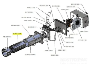 Zespół rusztu palnika PB 200kW