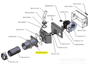 Zespół rury zewnętrznej PB 100kW-v03