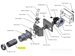 Zespół rusztu palnika PB 100kW